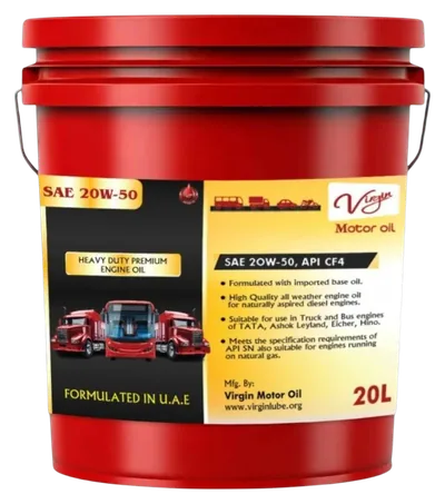 Virgin 20W-50 API CF-4 engine oil bucket